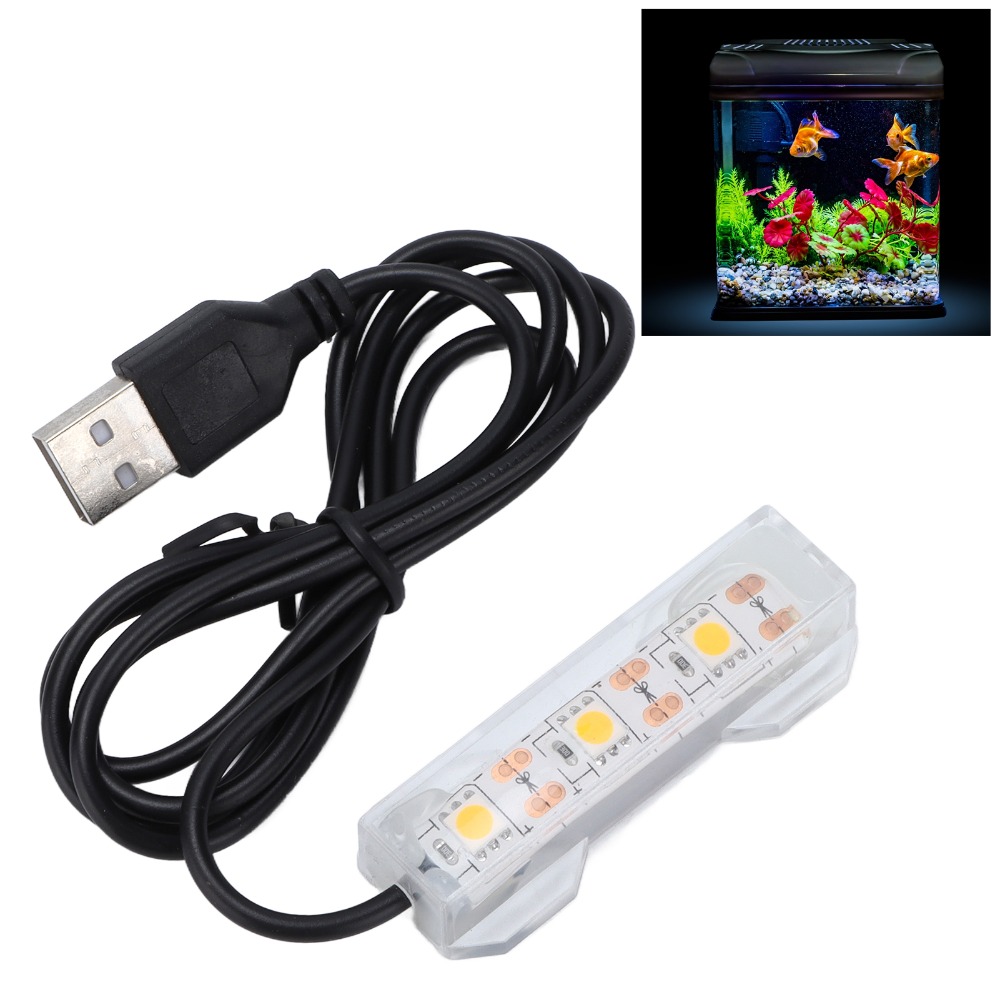 装飾照明 USB 水槽ライト 多色プラスチック水槽 LED  - Marine Aquarium Lamp のレビューと価格