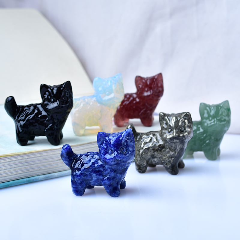 子猫の彫刻ピースの装飾、相互に依存した素敵な磁石、クリスタル - Marine Aquarium Hobby のレビューと価格