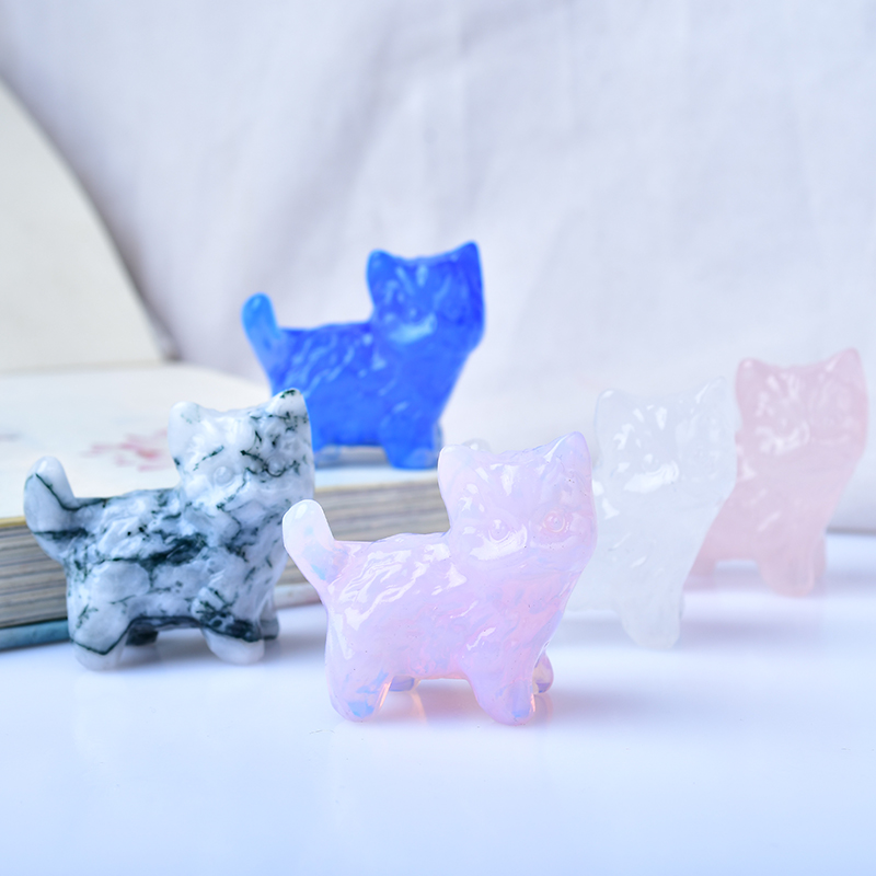子猫の彫刻ピースの装飾、相互に依存した素敵な磁石、クリスタル - Marine Aquarium Hobby のレビューと価格