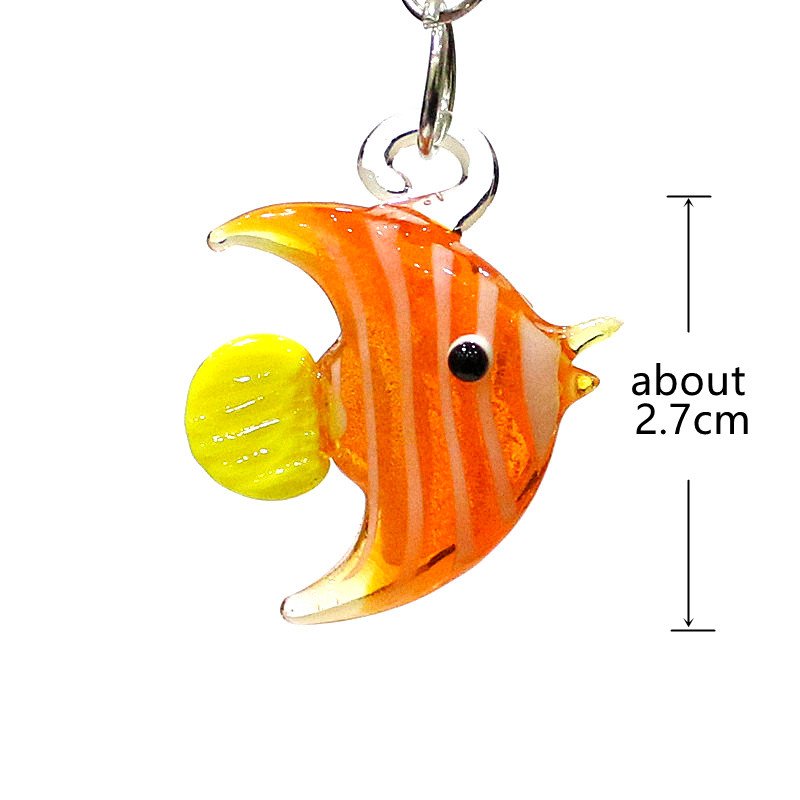 2ピース入りかわいい海鱼魅力ペンダントミニチュアガラス鱼の装 - Marine Aquarium Hobby のレビューと価格