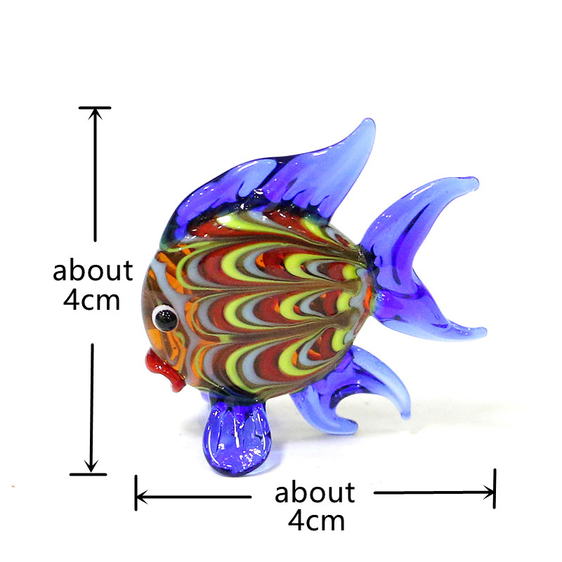 カラフルな熱帯魚ミニ置物かわいい小さな海の動物ガラスクラフト - Marine Aquarium Hobby のレビューと価格