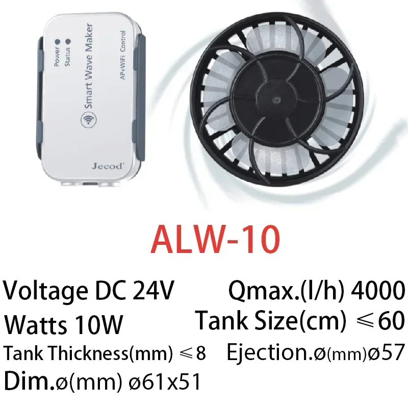 Jebao Jecod 新型ALWシリーズ WIFIスマート - Powerhead Wave Maker のレビューと価格
