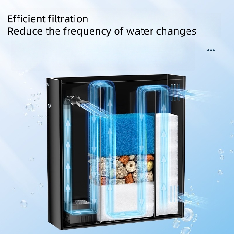 超透明ガラス製高級ミニ海水魚水槽、リビングルーム用、超静音設 - Aquarium Marine Clearwater のレビューと価格