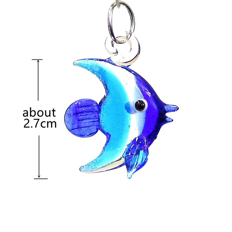 2ピース入りミニチュアの海洋动物の小像ペンダントかわいいガラ - Aquarium Marine Fishes のレビューと価格