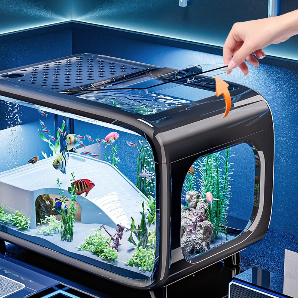 透明な高級水槽、耐久性のあるリビングルーム装飾、小型金魚水槽 - Marine Aquarium Hobby のレビューと価格