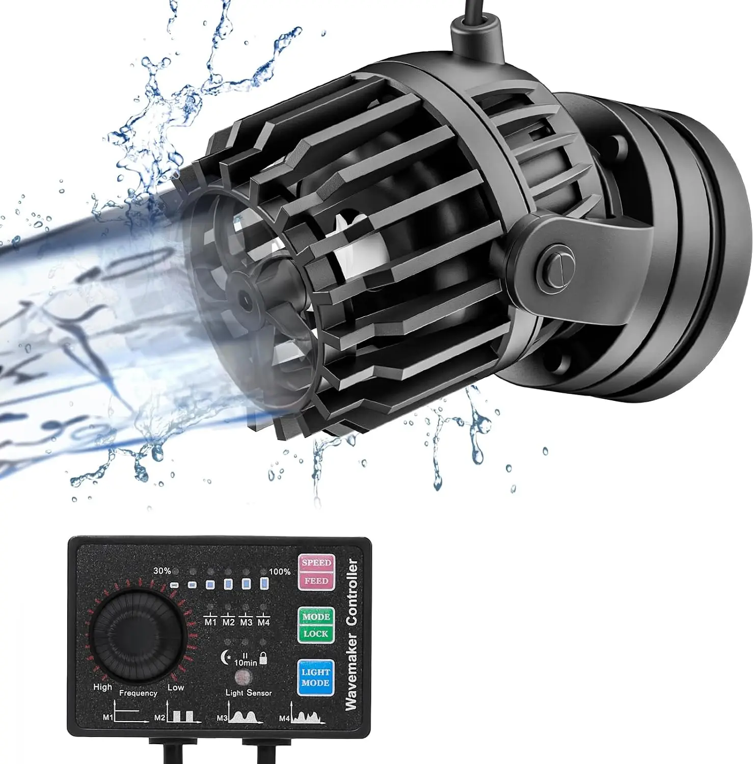 水槽用ウェーブメーカー、コントローラーで調整可能、強力な磁気 - Powerhead Wave Maker のレビューと価格